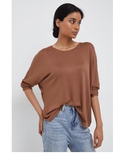 Sweter sweter damski kolor brązowy lekki - Answear.com Vero Moda