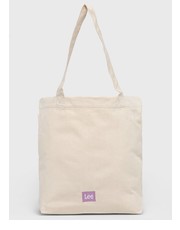 Shopper bag torebka bawełniana kolor beżowy - Answear.com Lee