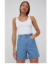 Spodnie szorty jeansowe damskie gładkie high waist - Answear.com Lee