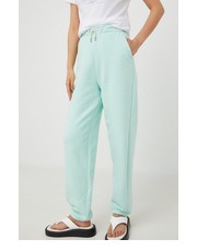 Spodnie spodnie dresowe damskie kolor zielony gładkie - Answear.com Lee