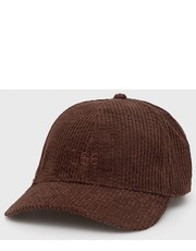 Czapka czapka sztruksowa kolor brązowy gładka - Answear.com Lee