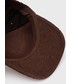 Czapka Lee czapka sztruksowa kolor brązowy gładka