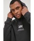 Bluza męska Lee bluza bawełniana męska kolor czarny z kapturem z nadrukiem