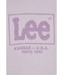 Bluza męska Lee bluza bawełniana męska kolor fioletowy z kapturem z nadrukiem