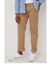Spodnie męskie spodnie męskie kolor beżowy w fasonie chinos - Answear.com Lee