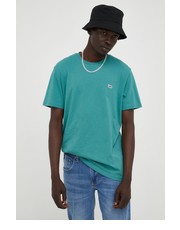 T-shirt - koszulka męska t-shirt bawełniany kolor turkusowy gładki - Answear.com Lee