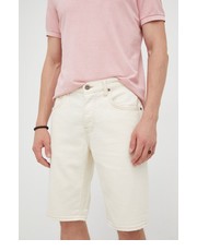 Krótkie spodenki męskie szorty jeansowe męskie kolor beżowy - Answear.com Lee