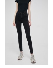 Jeansy jeansy FOREVERFIT BLACK AVERY damskie high waist - Answear.com Lee