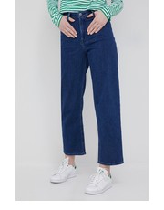 Jeansy jeansy WIDE LEG LONG DARK TANJA damskie high waist - Answear.com Lee