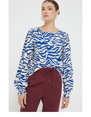 Bluzka bluzka damska kolor beżowy wzorzysta - Answear.com Vila