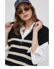 Sweter kamizelka damski kolor czarny - Answear.com Vila