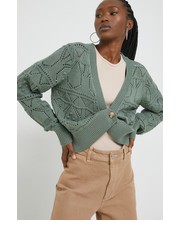 Sweter kardigan damski kolor zielony lekki - Answear.com Vila