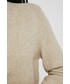 Sweter Vila kardigan damski kolor beżowy lekki
