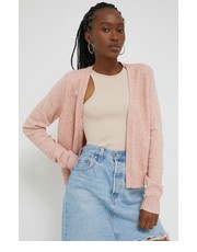 Sweter kardigan damski kolor różowy lekki - Answear.com Vila