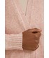 Sweter Vila kardigan damski kolor różowy lekki