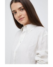 Koszula koszula lniana damska kolor biały relaxed z kołnierzykiem klasycznym - Answear.com Polo Ralph Lauren