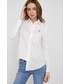 Koszula Polo Ralph Lauren koszula bawełniana damska kolor biały relaxed z kołnierzykiem klasycznym