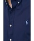 Koszula męska Polo Ralph Lauren koszula męska kolor granatowy slim z kołnierzykiem button-down
