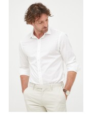 Koszula męska koszula bawełniana męska kolor biały slim z kołnierzykiem włoskim - Answear.com Polo Ralph Lauren