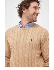 Sweter męski sweter bawełniany męski kolor beżowy lekki - Answear.com Polo Ralph Lauren