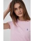Bluzka Polo Ralph Lauren t-shirt bawełniany kolor różowy