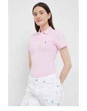 Bluzka polo damski kolor różowy z kołnierzykiem - Answear.com Polo Ralph Lauren