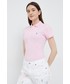 Bluzka Polo Ralph Lauren polo damski kolor różowy z kołnierzykiem