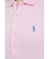 Bluzka Polo Ralph Lauren polo damski kolor różowy z kołnierzykiem