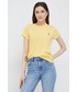 Bluzka Polo Ralph Lauren t-shirt bawełniany kolor żółty
