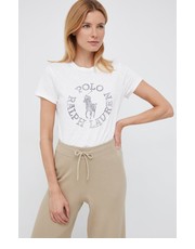 Bluzka t-shirt bawełniany kolor biały - Answear.com Polo Ralph Lauren