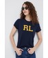 Bluzka Polo Ralph Lauren t-shirt bawełniany kolor granatowy