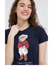 Bluzka t-shirt bawełniany kolor granatowy - Answear.com Polo Ralph Lauren