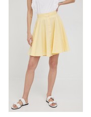 Spódnica spódnica lniana kolor żółty mini rozkloszowana - Answear.com Polo Ralph Lauren