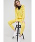 Spodnie Polo Ralph Lauren spodnie dresowe damskie kolor żółty gładkie