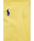 Spodnie Polo Ralph Lauren spodnie dresowe damskie kolor żółty gładkie