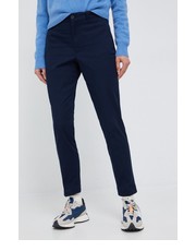 Spodnie spodnie damskie kolor granatowy fason chinos medium waist - Answear.com Polo Ralph Lauren