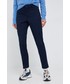 Spodnie Polo Ralph Lauren spodnie damskie kolor granatowy fason chinos medium waist