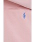 Spodnie Polo Ralph Lauren spodnie dresowe damskie kolor różowy gładkie