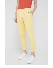 Spodnie spodnie dresowe damskie kolor żółty gładkie - Answear.com Polo Ralph Lauren