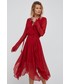 Sukienka Polo Ralph Lauren sukienka kolor czerwony mini rozkloszowana