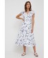 Sukienka Polo Ralph Lauren sukienka bawełniana midi rozkloszowana