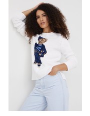 Sweter sweter z domieszką lnu damski kolor biały lekki - Answear.com Polo Ralph Lauren