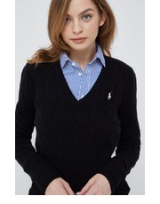 Sweter sweter wełniany damski kolor czarny lekki - Answear.com Polo Ralph Lauren