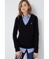 Sweter Polo Ralph Lauren sweter wełniany damski kolor czarny lekki