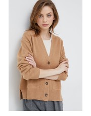 Sweter kardigan wełniany damski kolor beżowy - Answear.com Polo Ralph Lauren