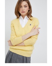 Sweter sweter wełniany damski kolor żółty lekki - Answear.com Polo Ralph Lauren
