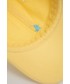 Czapka Polo Ralph Lauren Czapka bawełniana kolor żółty gładka