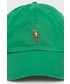 Czapka Polo Ralph Lauren czapka kolor zielony z aplikacją