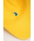 Czapka Polo Ralph Lauren czapka bawełniana kolor żółty z aplikacją