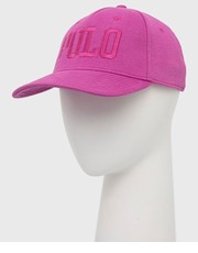 Czapka czapka kolor fioletowy z aplikacją - Answear.com Polo Ralph Lauren